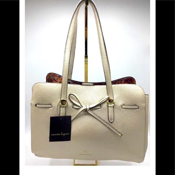 **** Nanette Lepore Size Medium Beige Handbag (DD006) - Picture 2 of 15